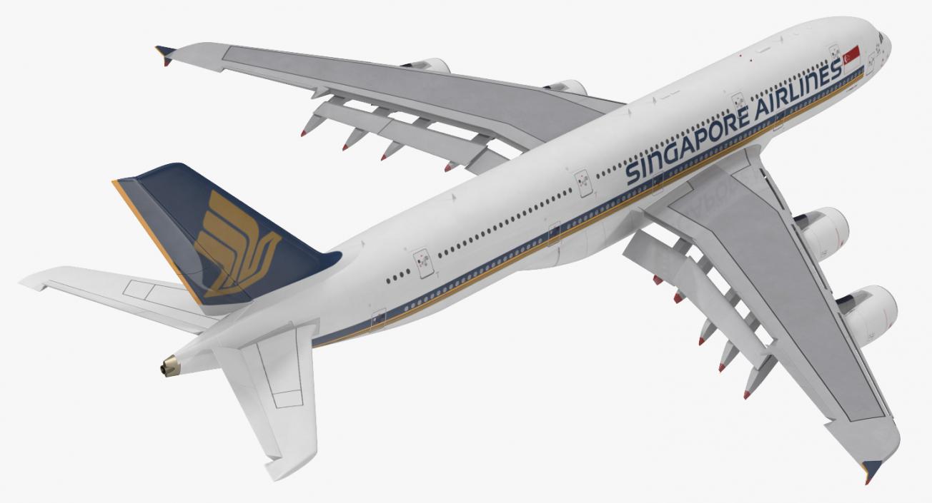 Airbus A380-1000 Singapore Airlines Rigged 3D