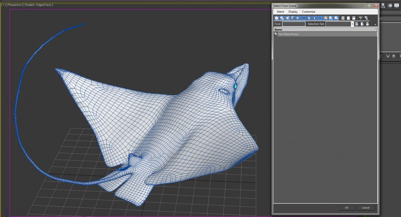 3D Eagle Ray Pose 2