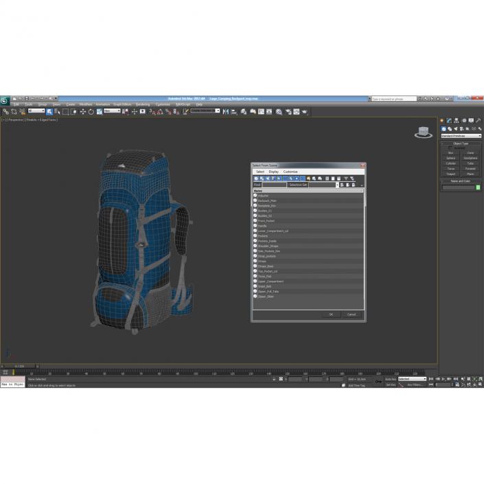 Large Camping Backpack 3D