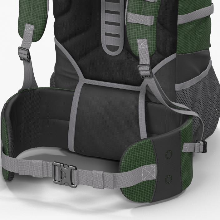 3D Large Camping Backpack Green model