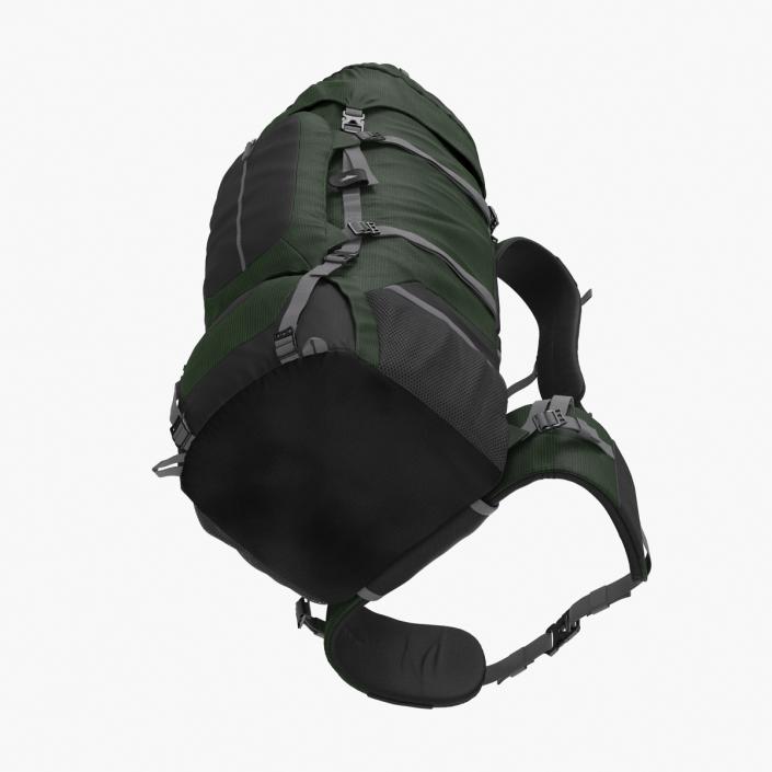 3D Large Camping Backpack Green model