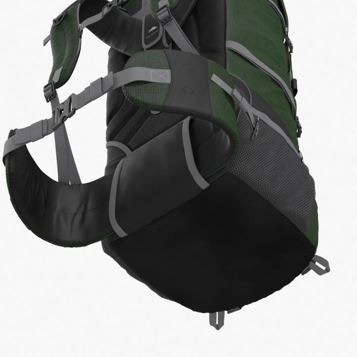 3D Large Camping Backpack Green model