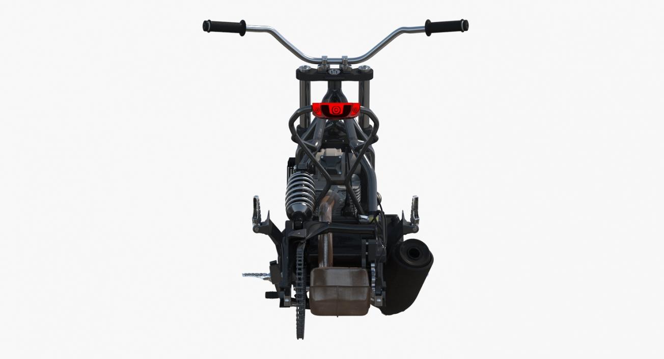 Motorcycle Engine and Frame 3D