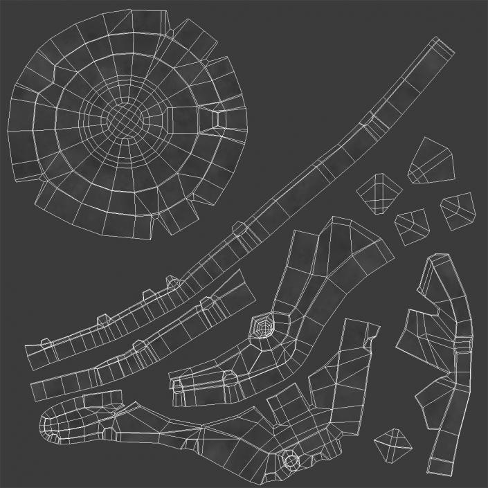 Motorcycle Engine and Frame 3D