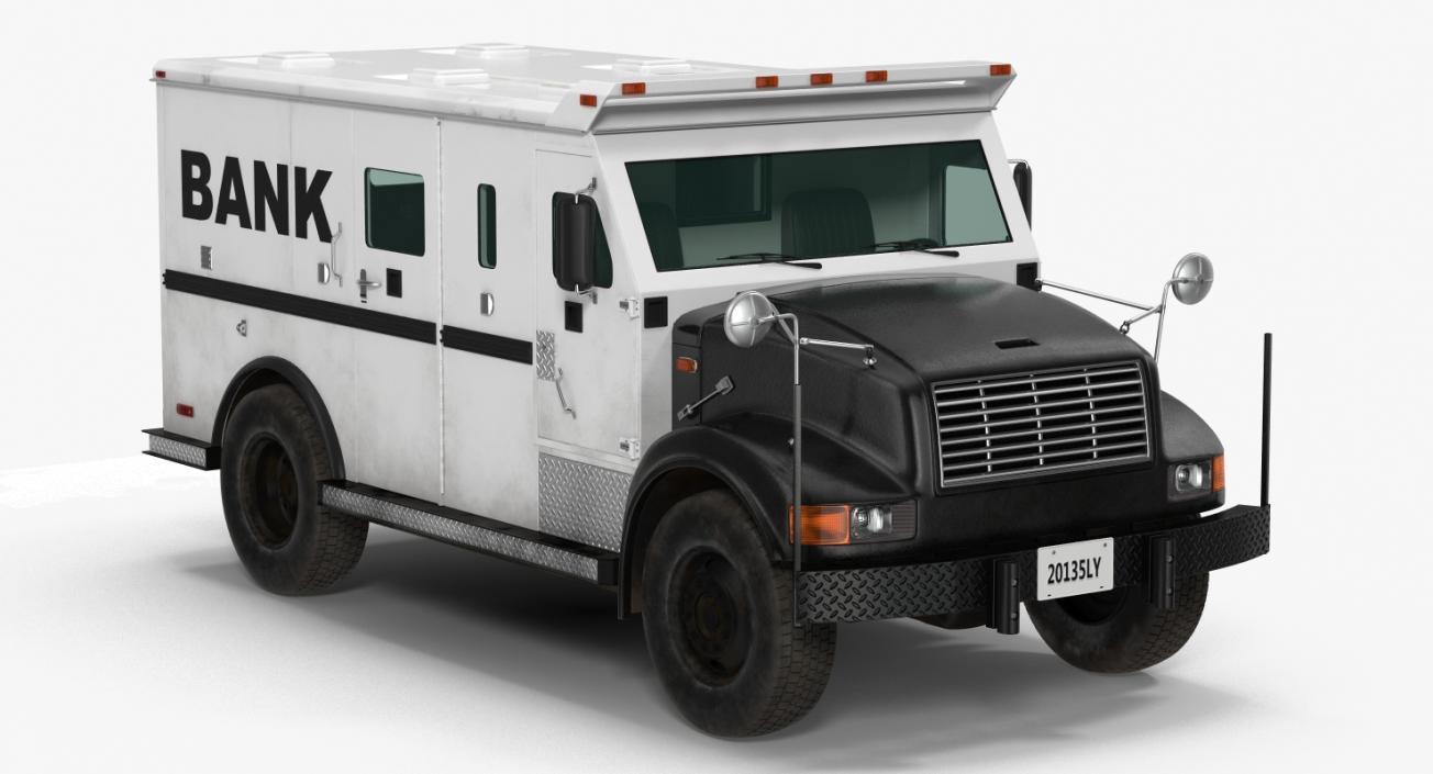 Bank Armored Car 2 Simple Interior 3D model