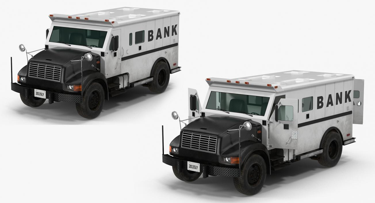 Bank Armored Car 2 Simple Interior 3D model