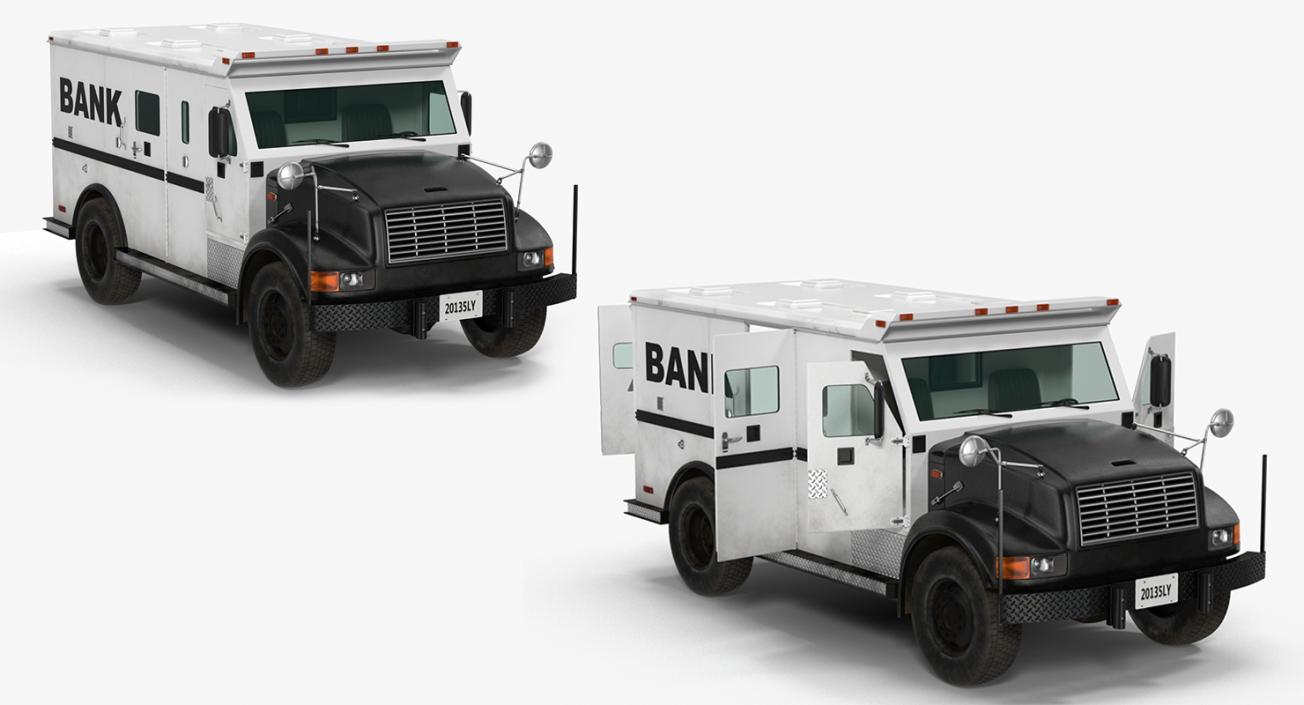 Bank Armored Car 2 Simple Interior 3D model