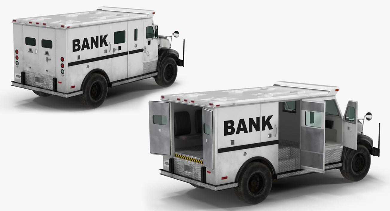 Bank Armored Car 2 Simple Interior 3D model