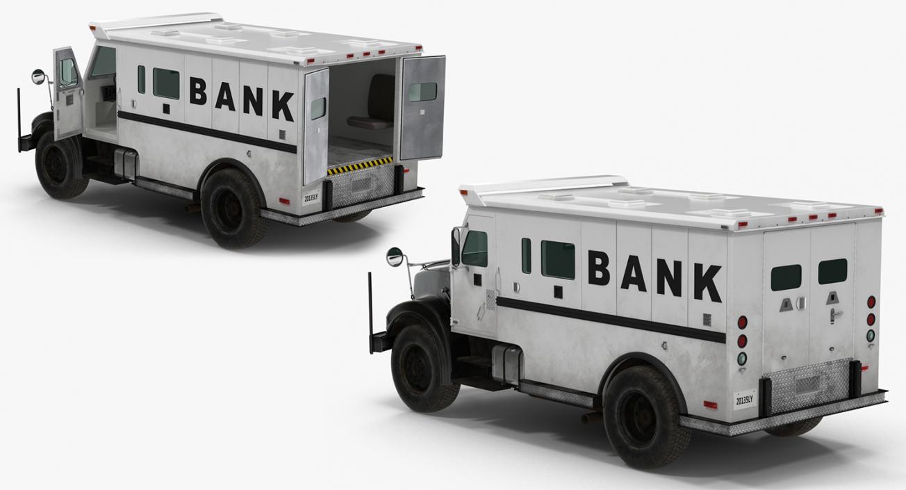 Bank Armored Car 2 Simple Interior 3D model