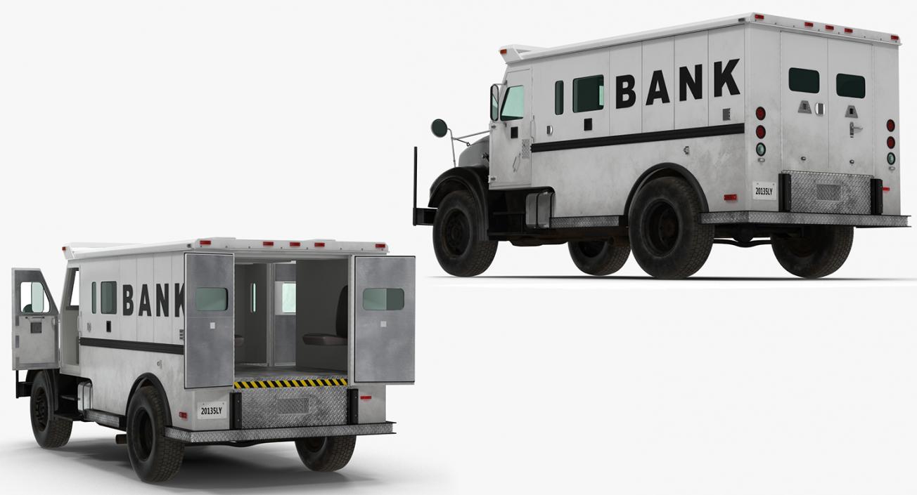 Bank Armored Car 2 Simple Interior 3D model