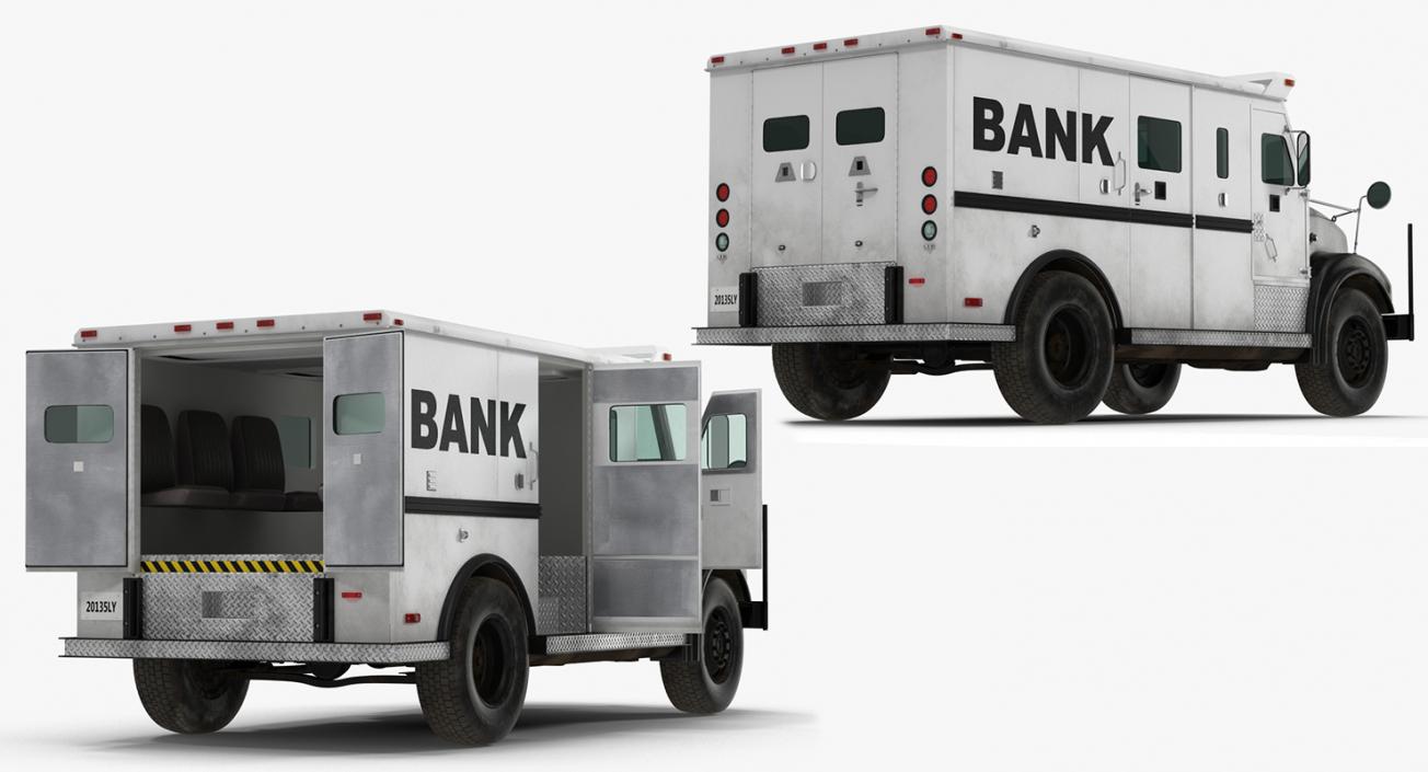 Bank Armored Car 2 Simple Interior 3D model