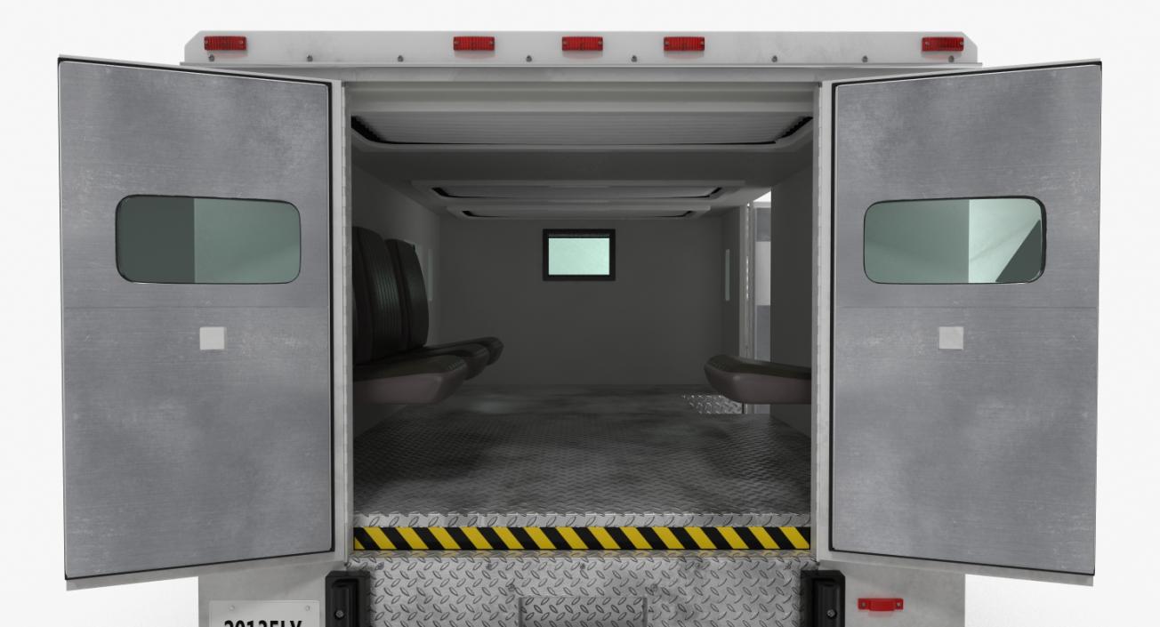 Bank Armored Car 2 Simple Interior 3D model