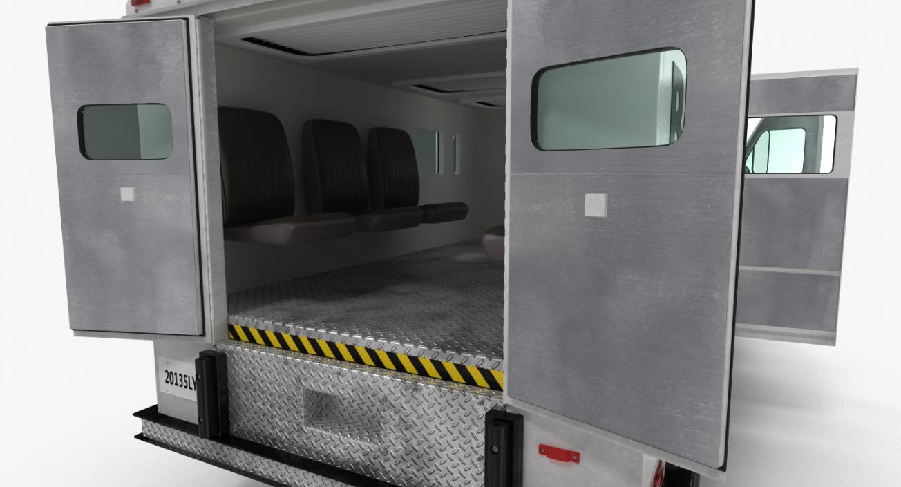 Bank Armored Car 2 Simple Interior 3D model