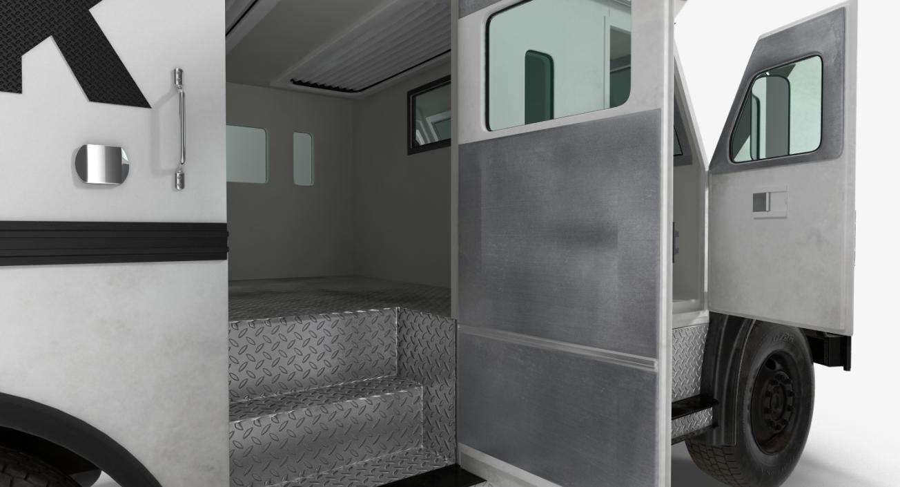 Bank Armored Car 2 Simple Interior 3D model