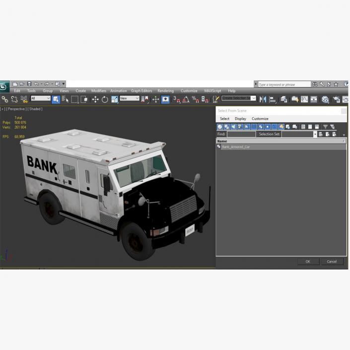 Bank Armored Car 2 Simple Interior 3D model