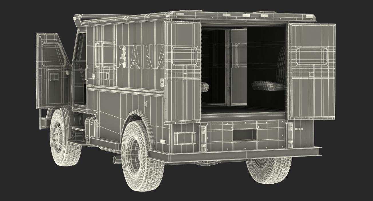 Bank Armored Car 2 Simple Interior 3D model