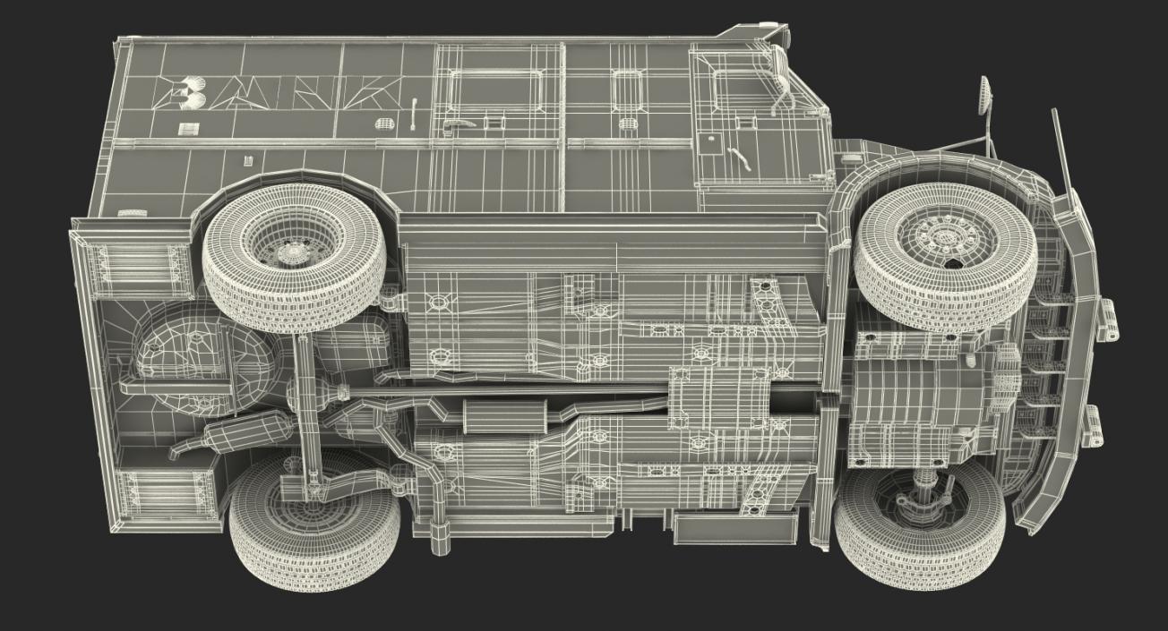 Bank Armored Car 2 Simple Interior 3D model