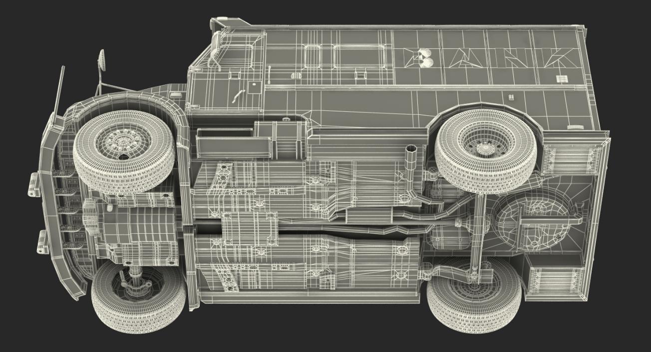 Bank Armored Car 2 Simple Interior 3D model