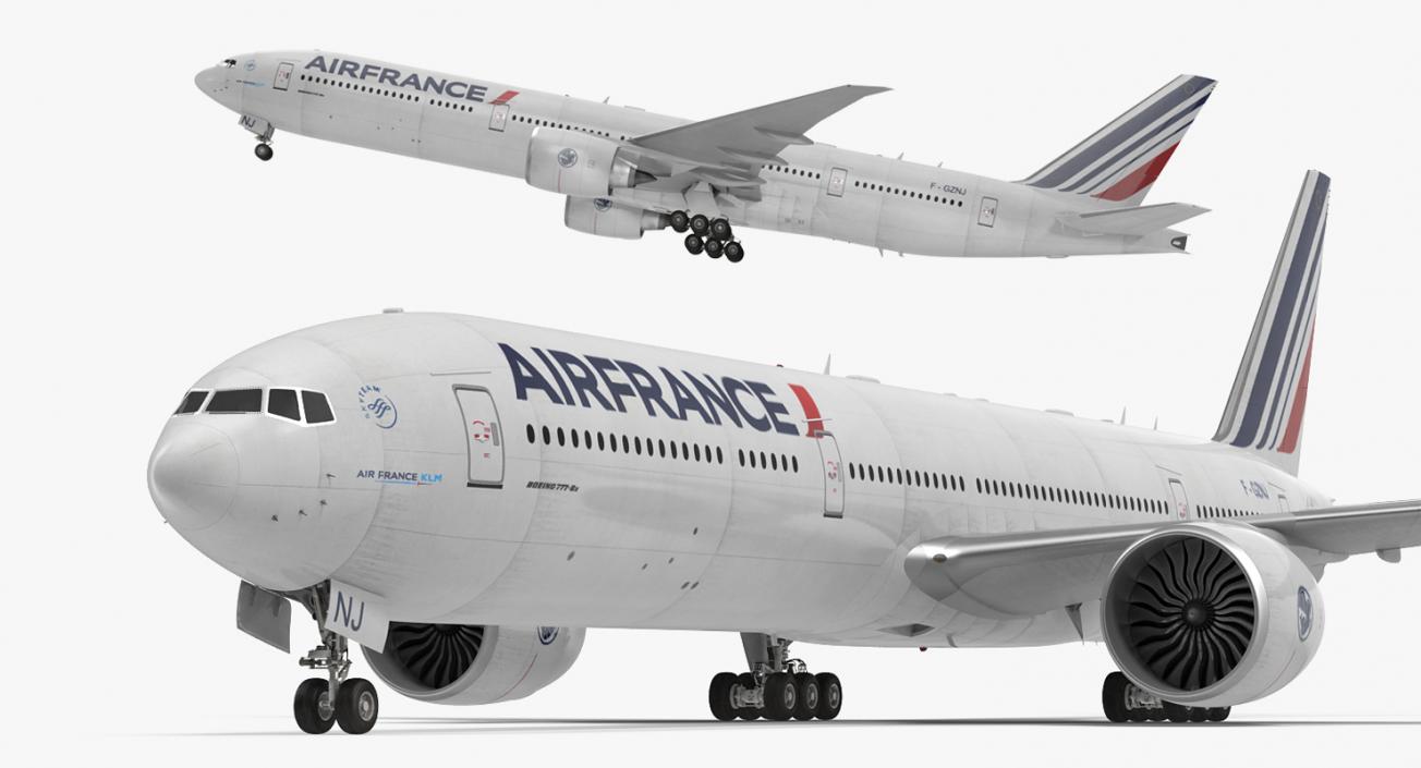 Boeing 777 8x Air France 3D model