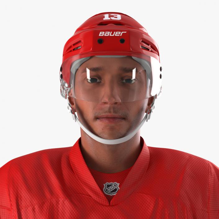 3D Hockey Player Detroit Red Wings