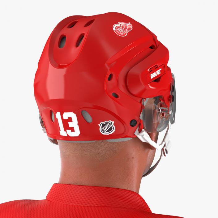 3D Hockey Player Detroit Red Wings