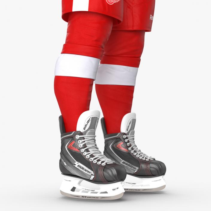 3D Hockey Player Detroit Red Wings