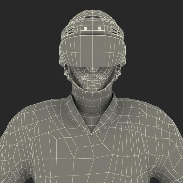 3D Hockey Player Detroit Red Wings Rigged model