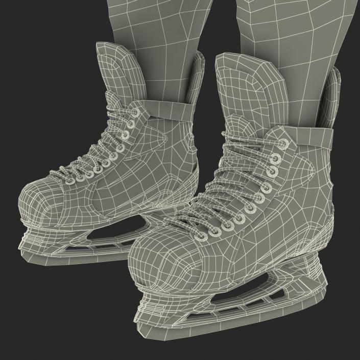 3D Hockey Player Detroit Red Wings Rigged model