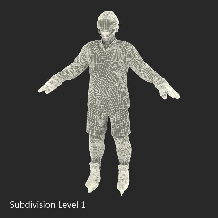 3D Hockey Player Generic