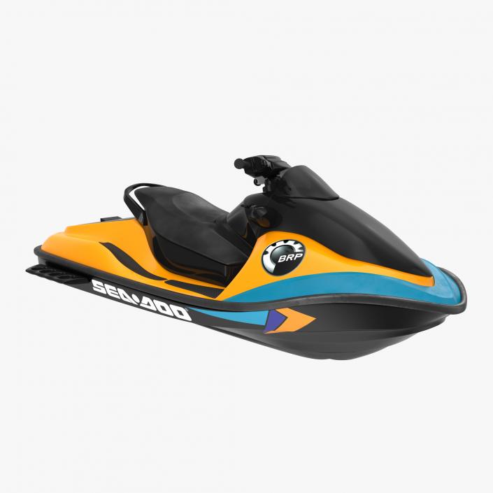 Jet Ski Sea-Doo 2 Rigged 3D model