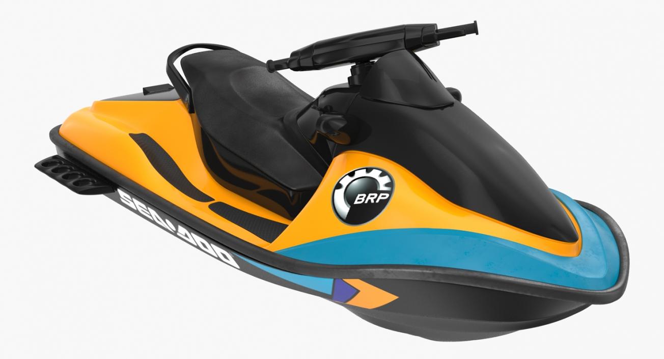 Jet Ski Sea-Doo 2 Rigged 3D model