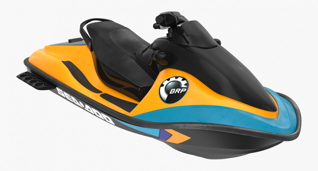 Jet Ski Sea-Doo 2 Rigged 3D model