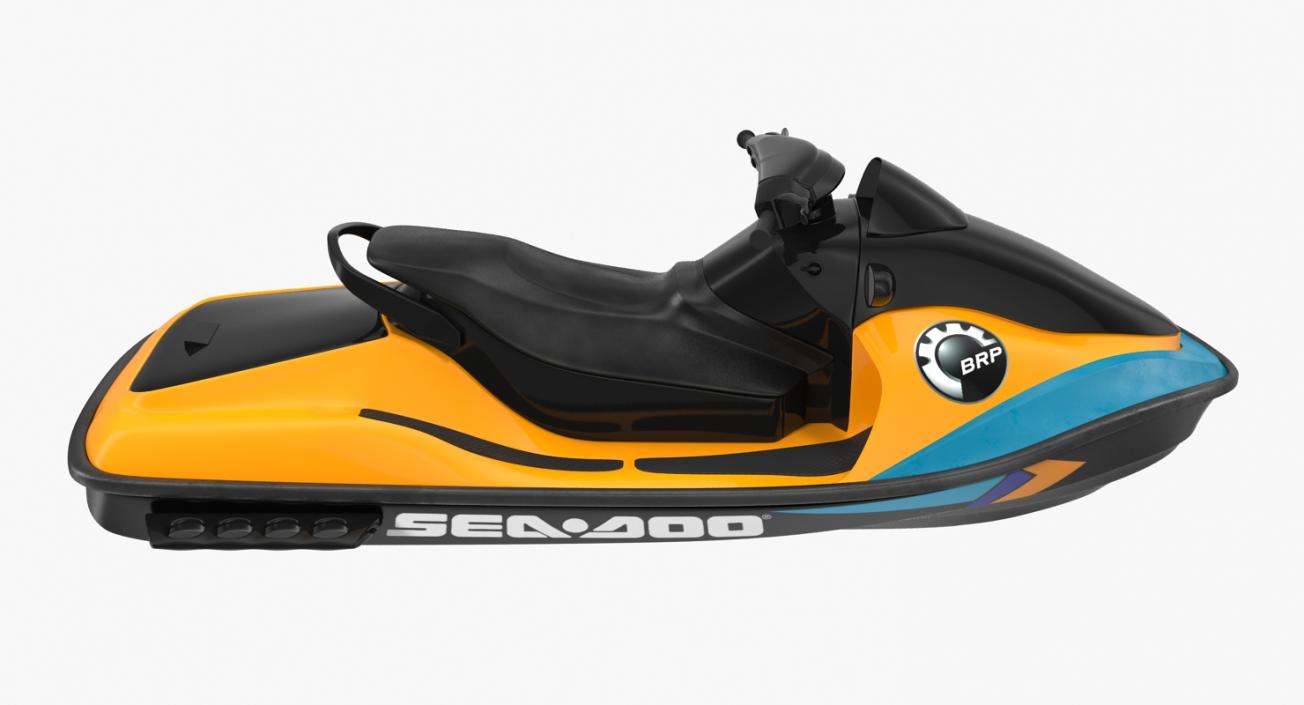 Jet Ski Sea-Doo 2 Rigged 3D model