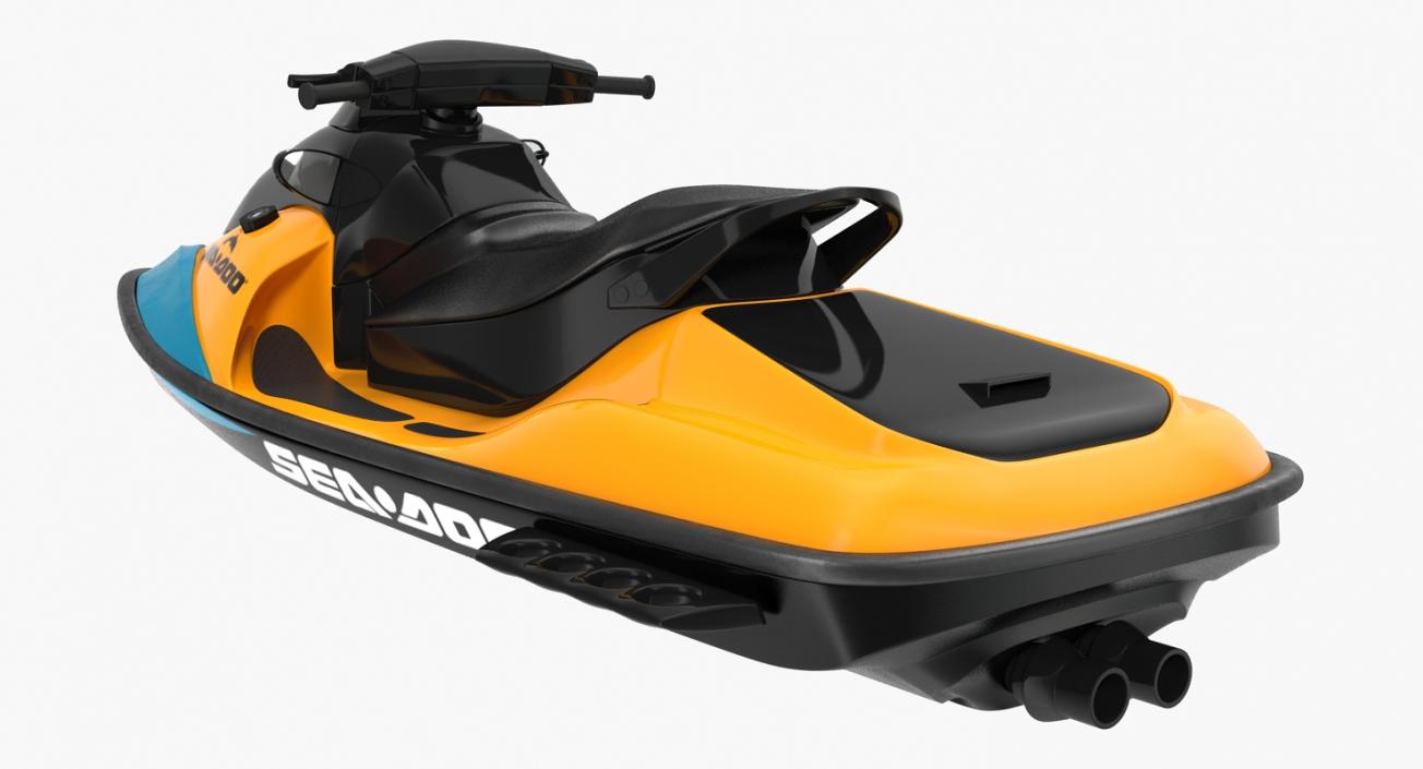 Jet Ski Sea-Doo 2 Rigged 3D model