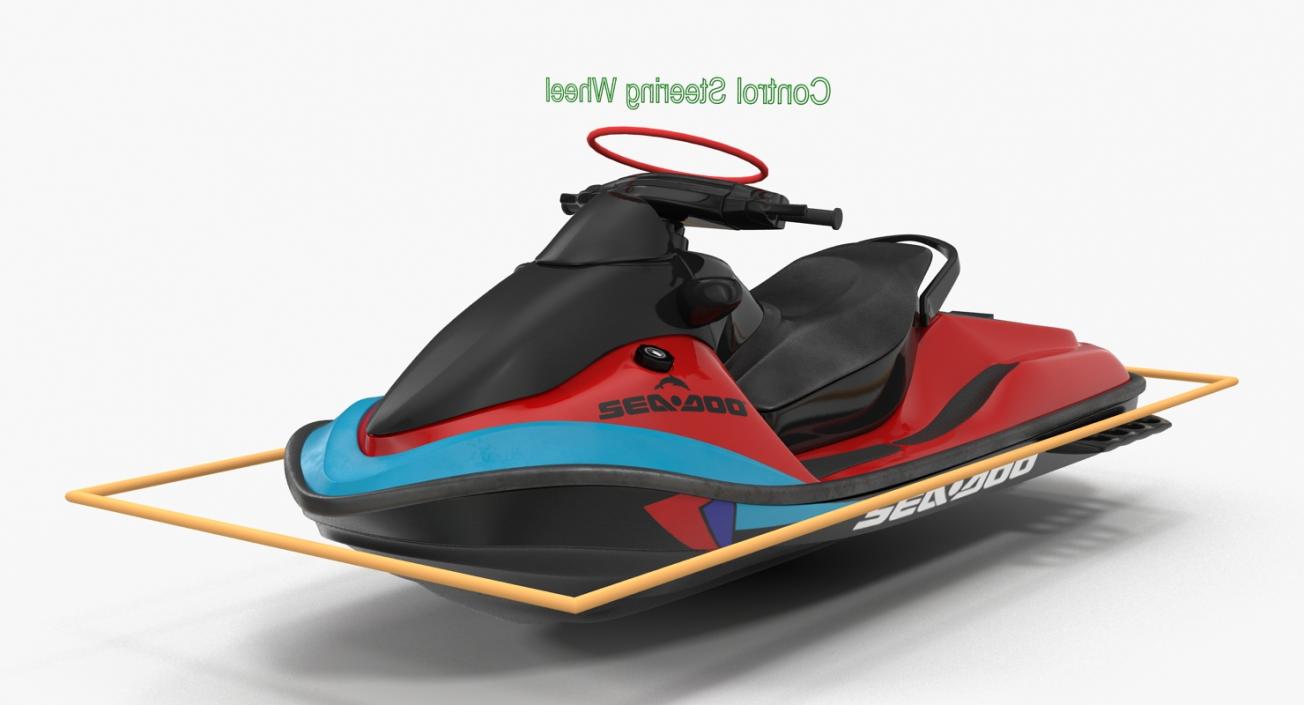 Jet Ski Sea-Doo Rigged 3D