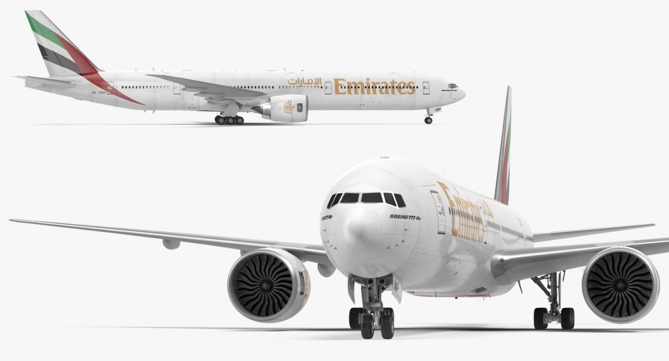 3D Boeing 777 8x Emirates Airlines