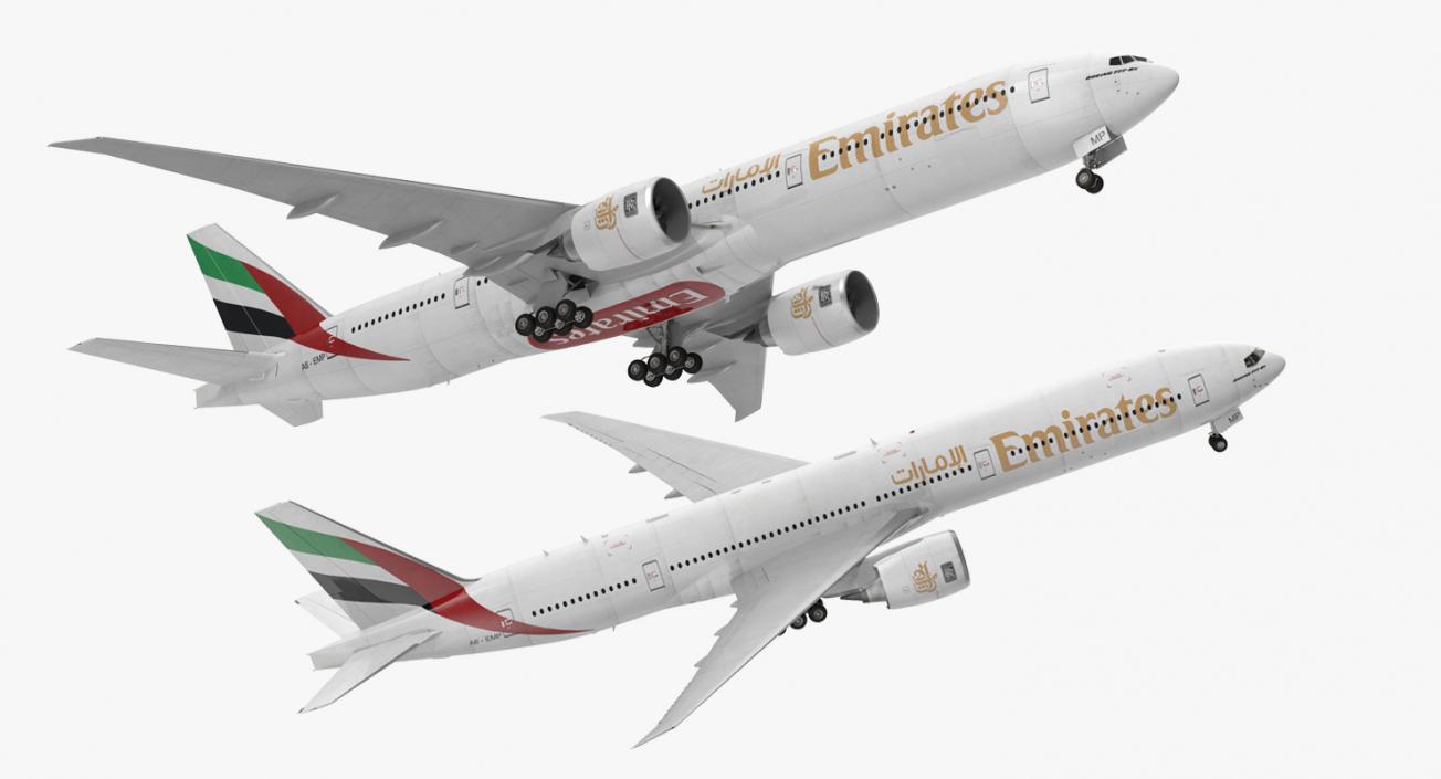 3D Boeing 777 8x Emirates Airlines