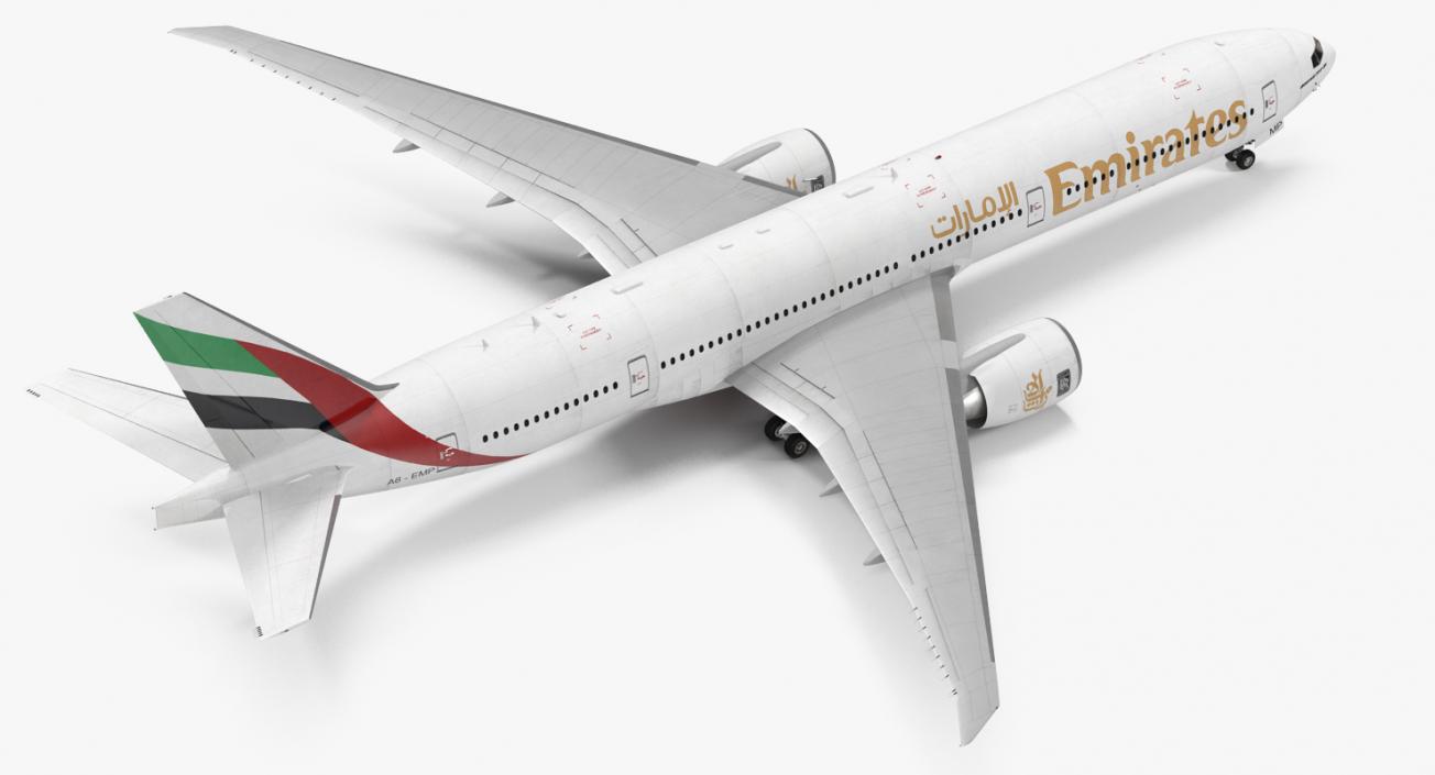 3D Boeing 777 8x Emirates Airlines