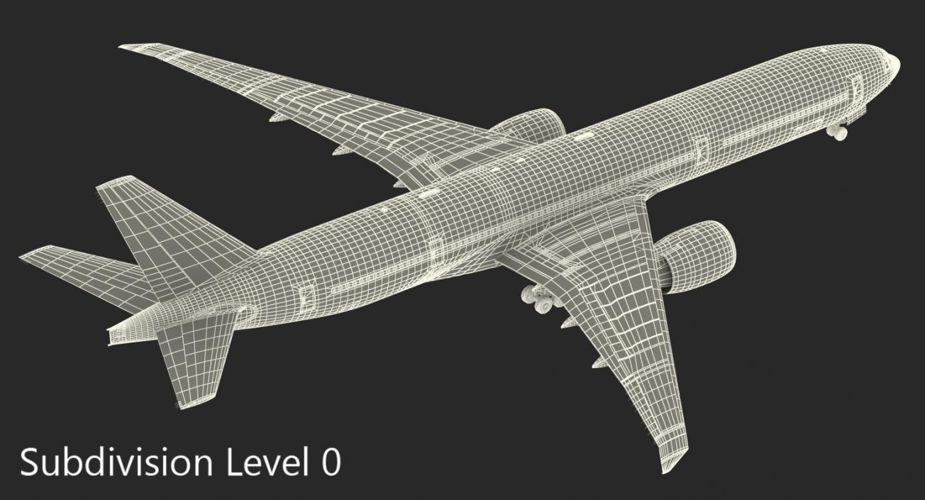 3D Boeing 777 8x Emirates Airlines