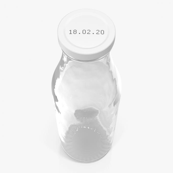 3D model Milk Half Gallon Glass Bottle Empty