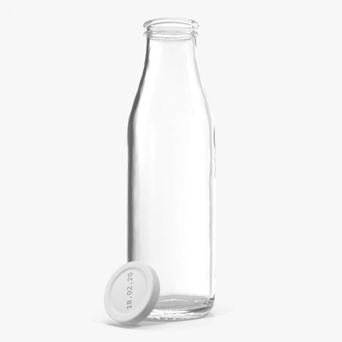 3D model Milk Half Gallon Glass Bottle Empty