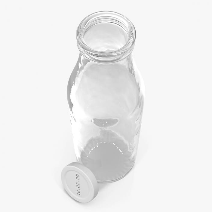 3D model Milk Half Gallon Glass Bottle Empty