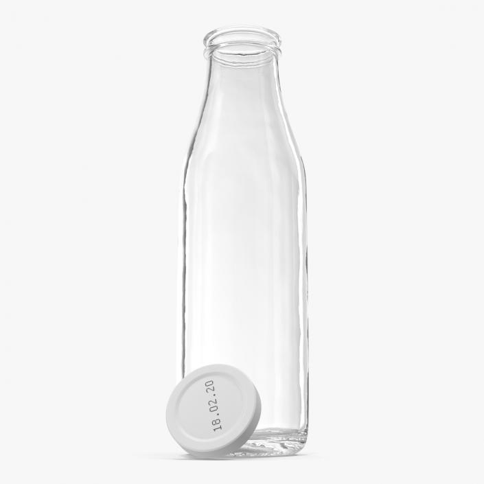 3D model Milk Half Gallon Glass Bottle Empty