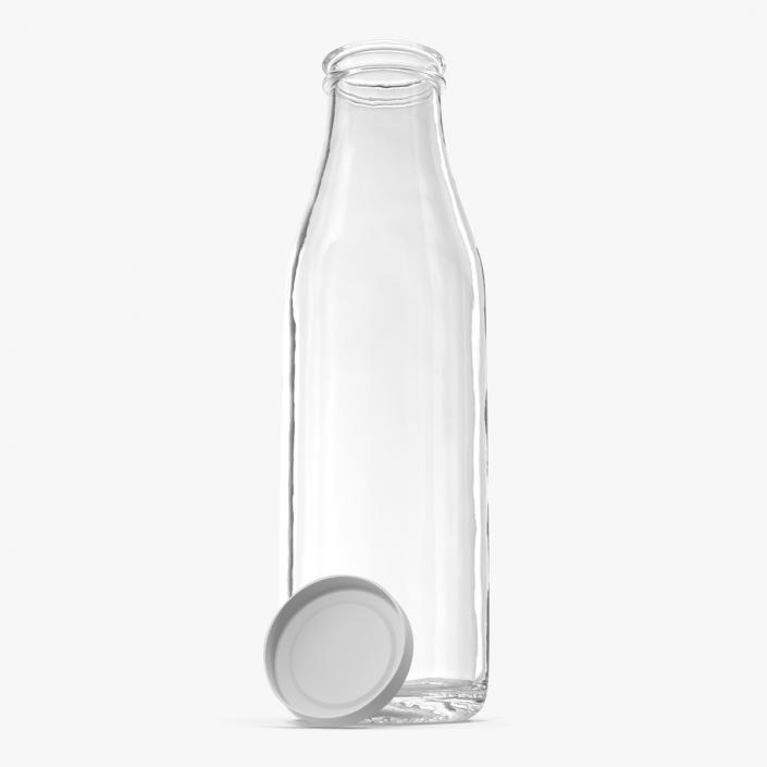 3D model Milk Half Gallon Glass Bottle Empty