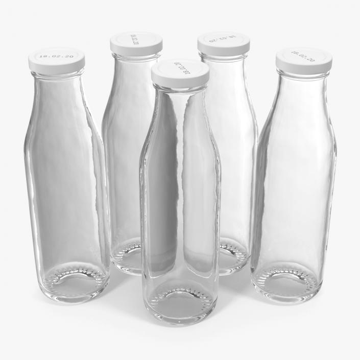 3D model Milk Half Gallon Glass Bottle Empty