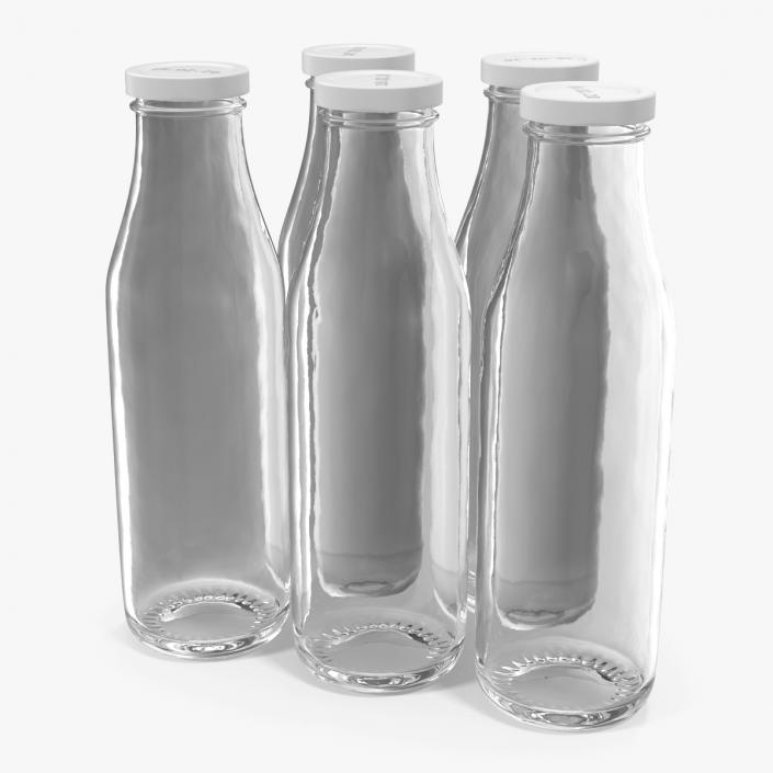 3D model Milk Half Gallon Glass Bottle Empty