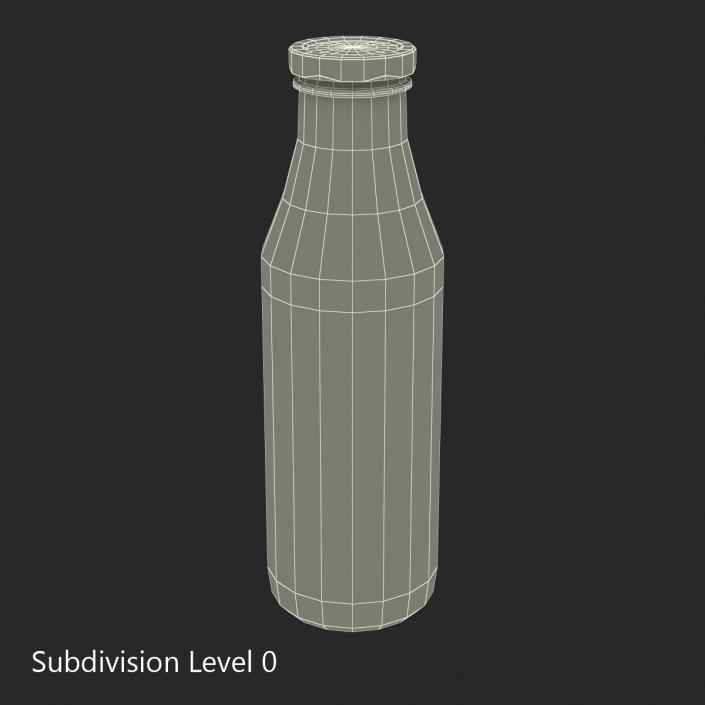 3D model Milk Half Gallon Glass Bottle Empty