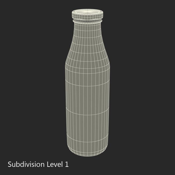 3D model Milk Half Gallon Glass Bottle Empty