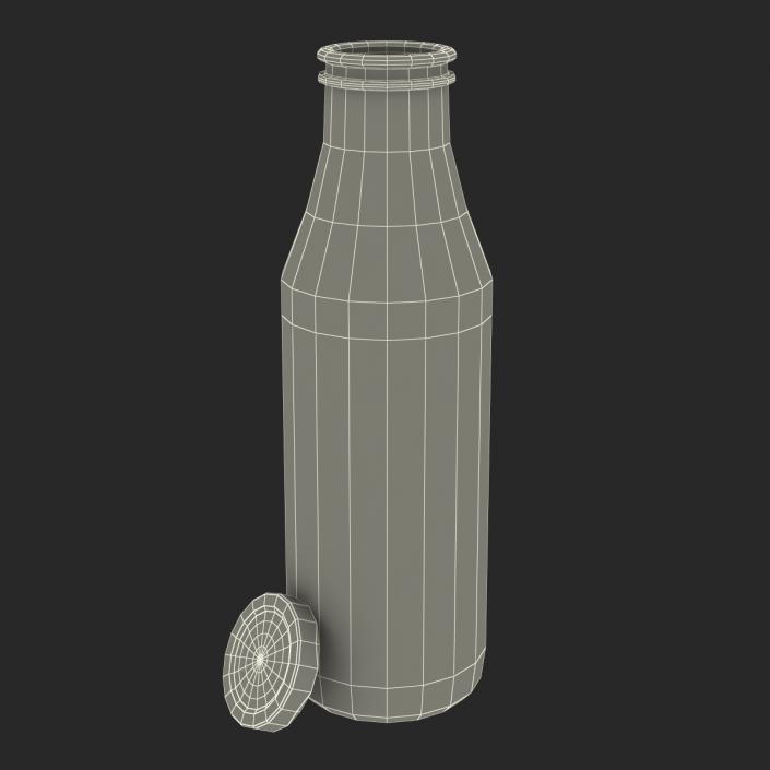 3D model Milk Half Gallon Glass Bottle Empty