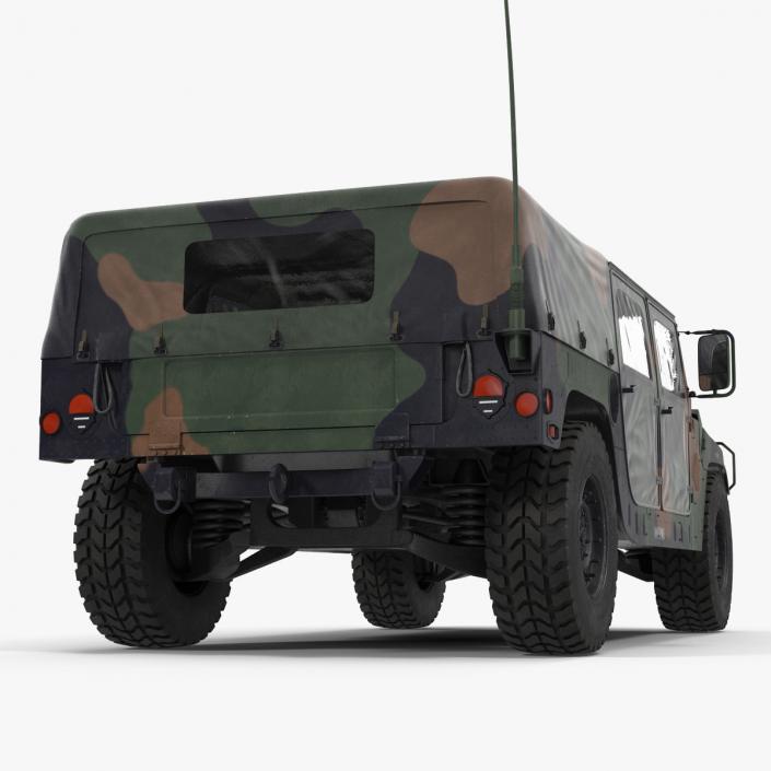 3D model Troop Carrier HMMWV m1035 Camo